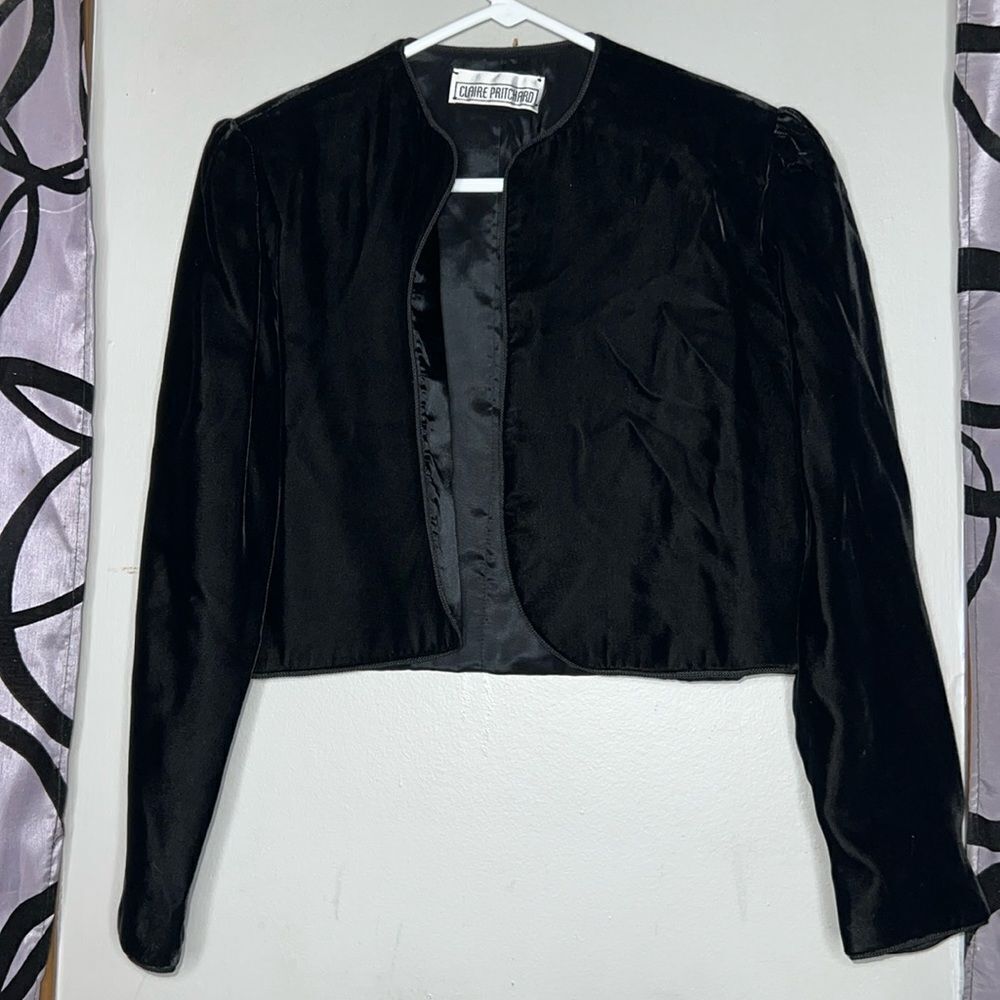 Claire Pritchard vintage velvet bolero jacket size small
